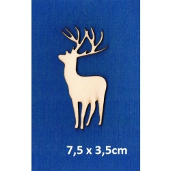 SKLEJKA #3mm Jeleń 7,5x3,5cm, renifer , poroże , zwierzęta leśne / 01515 / nr II